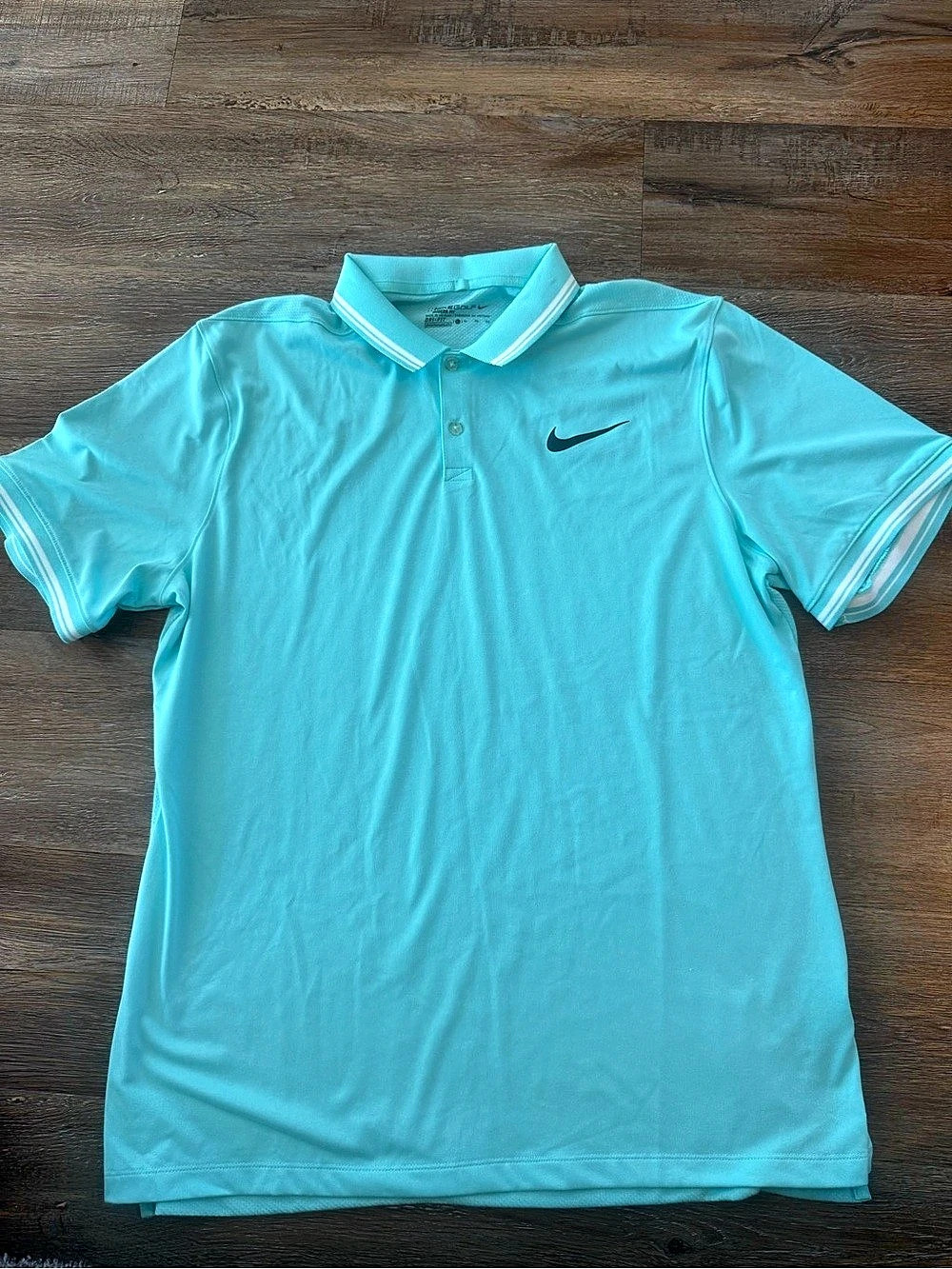 Nike Golf Modern Fit Dri-FIT Striped Collar Polo Blue XL